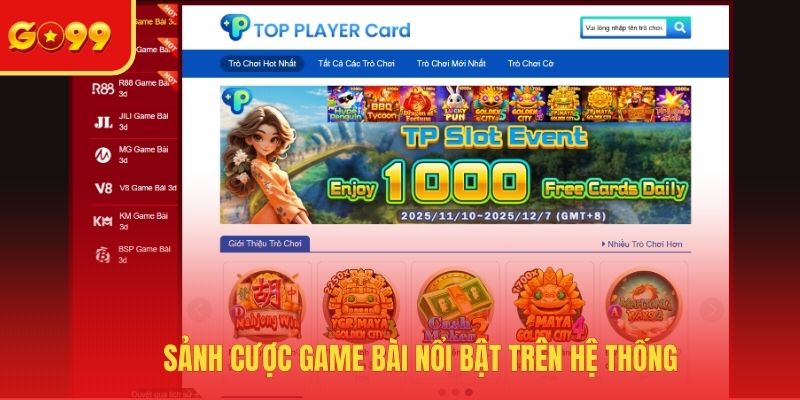 Game Bài Đổi Thưởng Go99 - Thử Sức Với Nhiều Tựa Game Hot