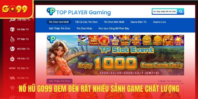 Nổ Hũ GO99 - Thế Giới Slot Với 1000+ Sản Phẩm Chất Lượng