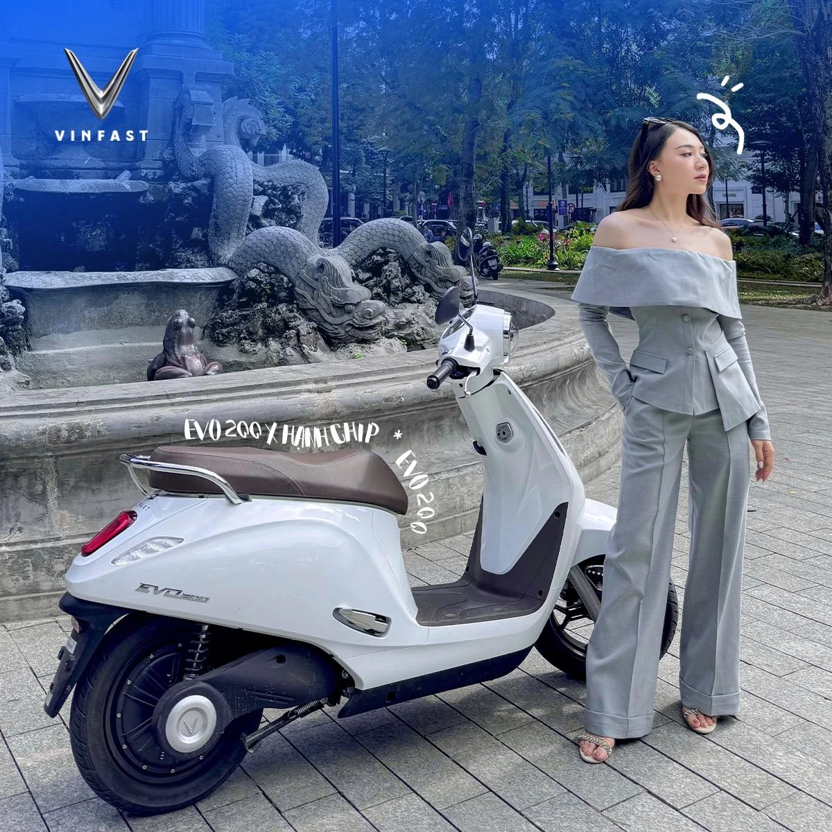 Xe Máy Điện VinFast Evo 200 Kèm Pin - Xe điện Vivu
