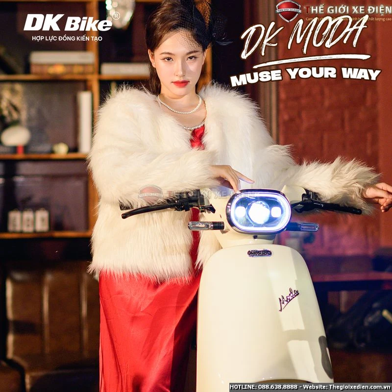 Xe Máy Điện DK Lyva Moda (Chạy: 90km/ lần sạc) - Xe điện Vivu