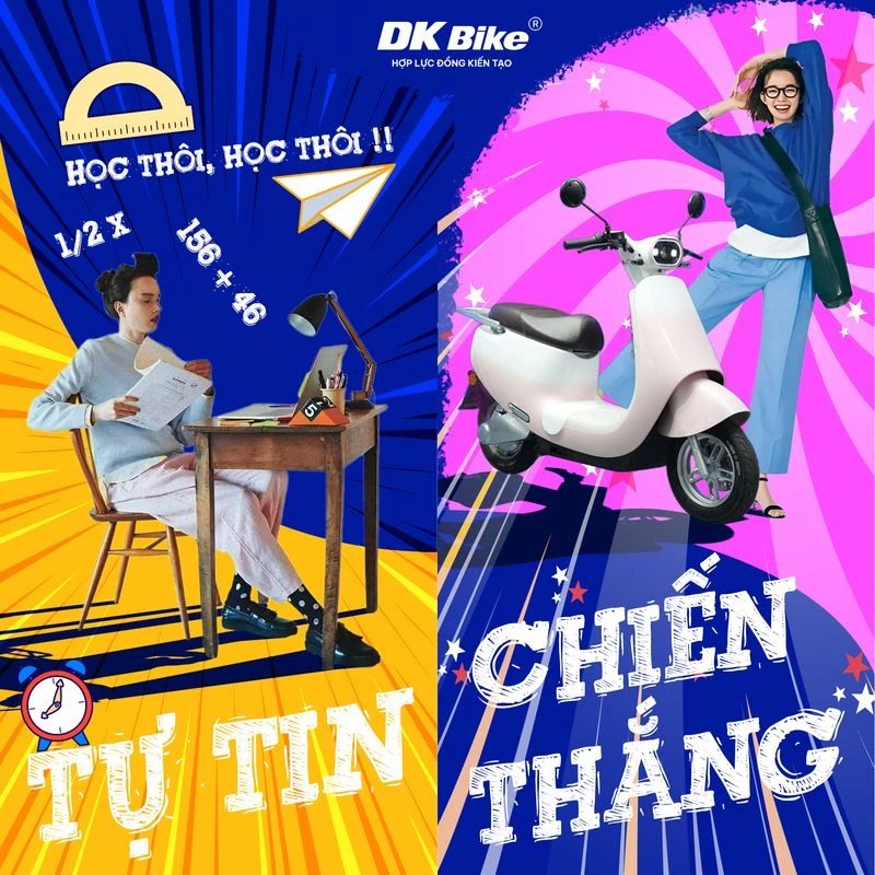 Xe Máy Điện DK Lyva Moda (Chạy: 90km/ lần sạc) - Xe điện Vivu