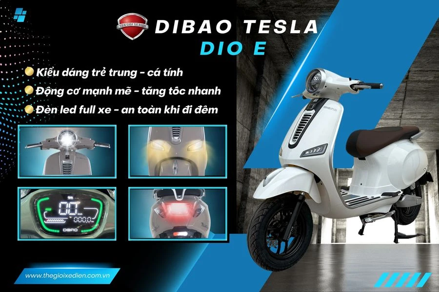 Xe Máy Điện Dibao Tesla Dio E - Xe điện Vivu