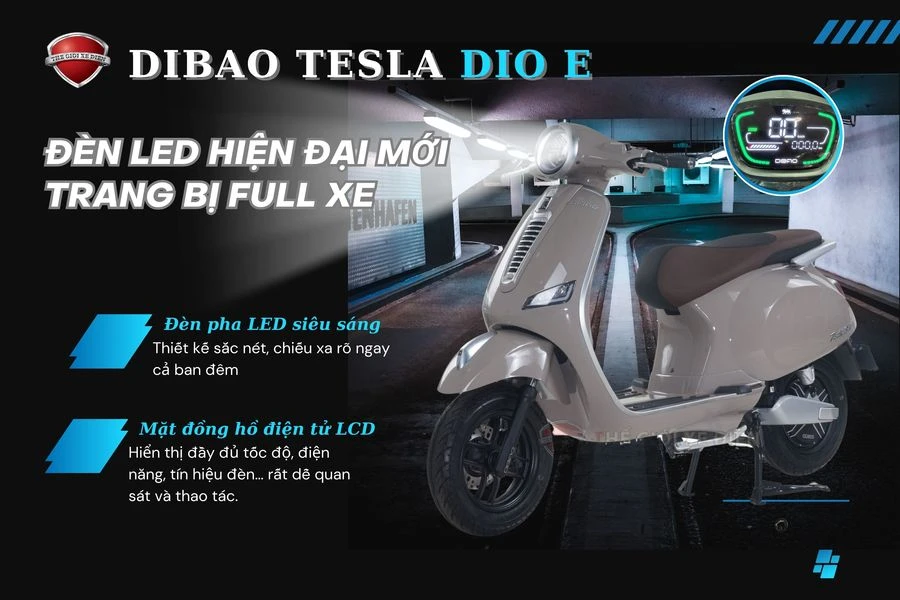 Xe Máy Điện Dibao Tesla Dio E - Xe điện Vivu