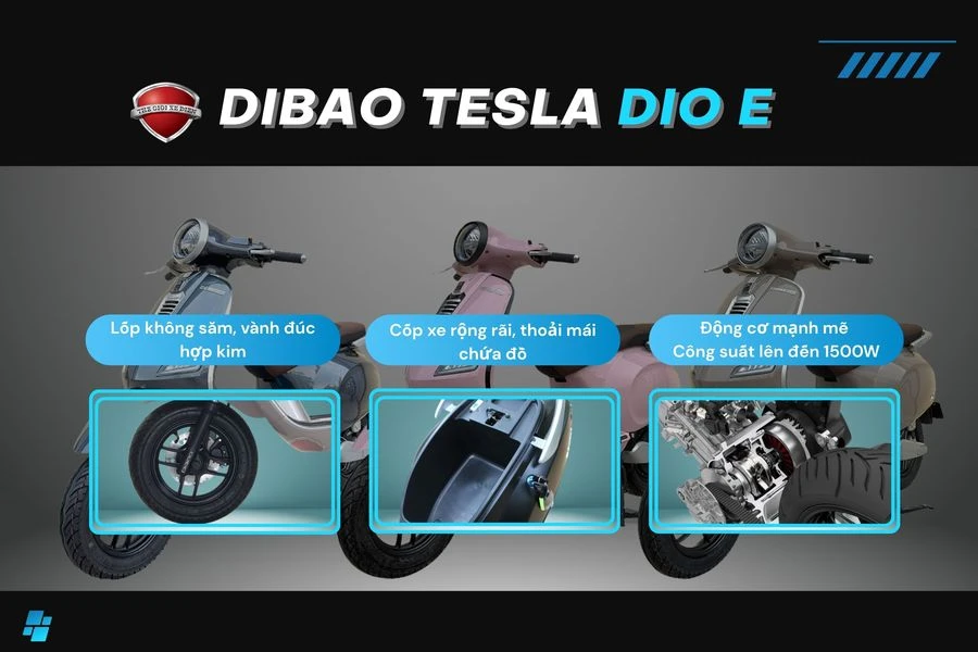 Xe Máy Điện Dibao Tesla Dio E - Xe điện Vivu