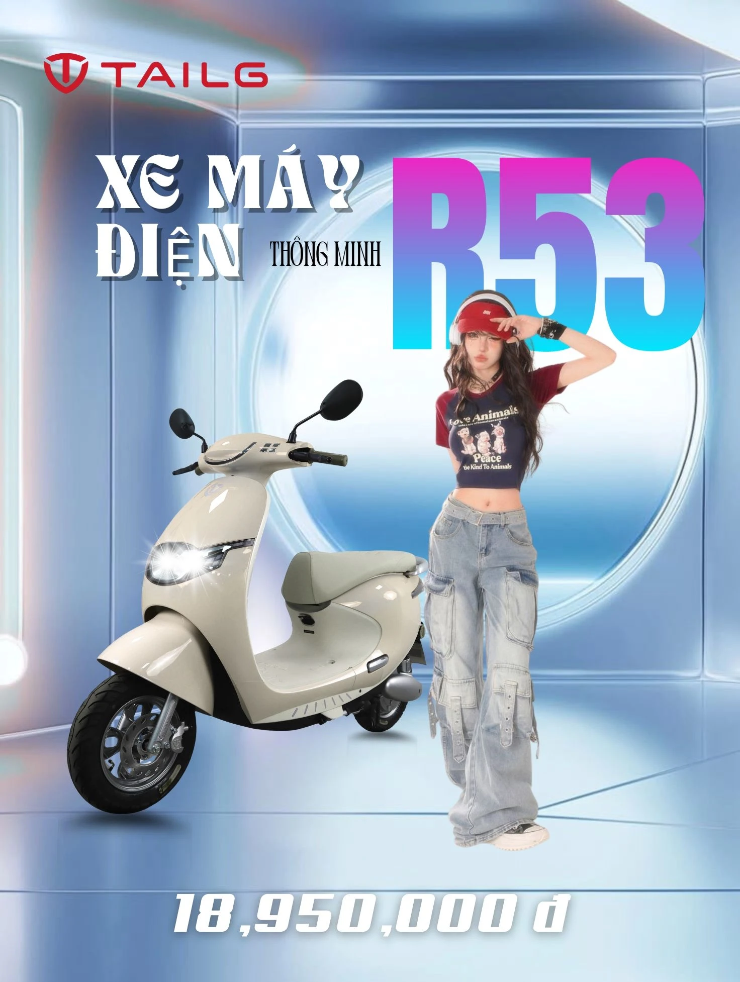 Xe Máy Điện Tailg Venus R53 6 Ắc Quy 23A 100km/1 Lần Sạc - Xe điện Vivu