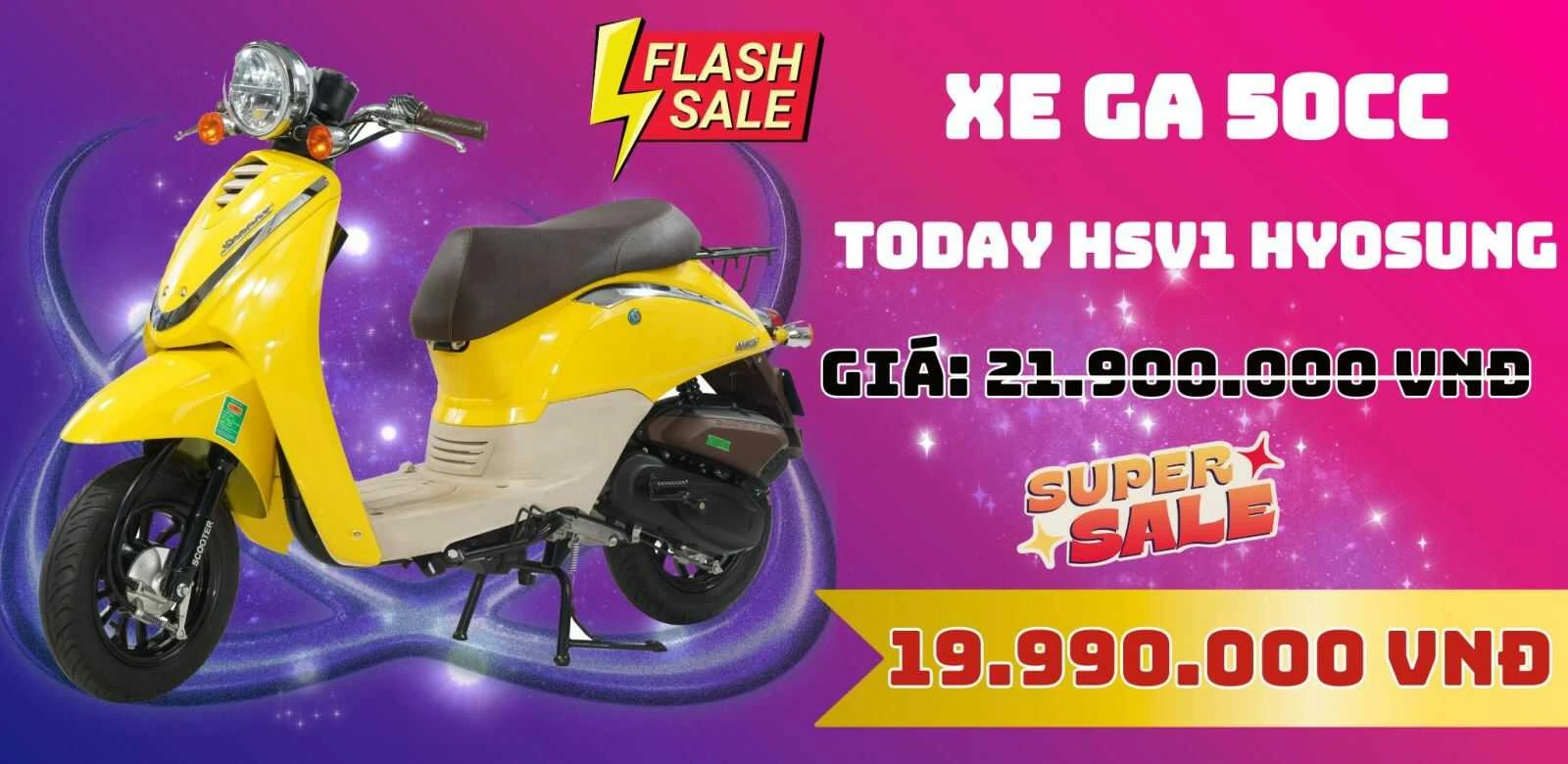 Xe Ga 50cc Today HSV1 Hyosung Chất Lượng Cao - Xe điện Vivu