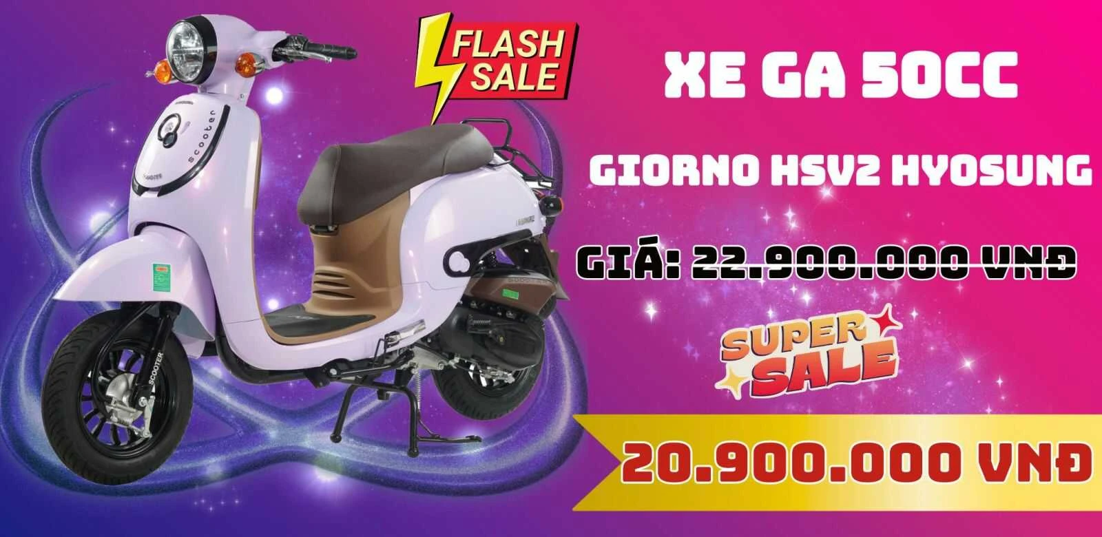 Xe Ga 50cc Giorno HSV2 Hyosung Chất Lượng Cao - Xe điện Vivu