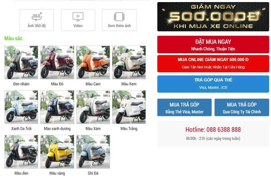 Xe Ga 50cc Crea HSV3 Hyosung Chất Lượng Cao - Xe điện Vivu