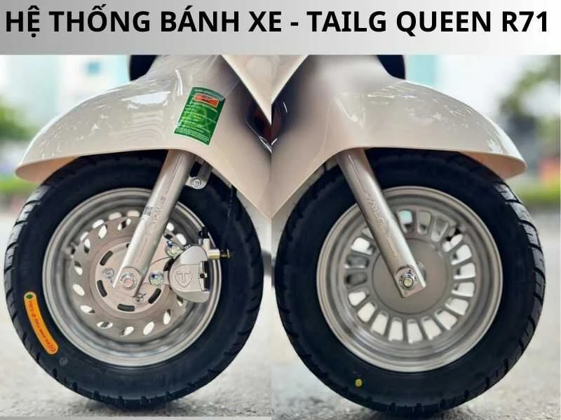 Xe Máy Điện Tailg Queen R71 - 6 Bình 23Ah 100Km/1 Lần Sạc - Xe điện Vivu