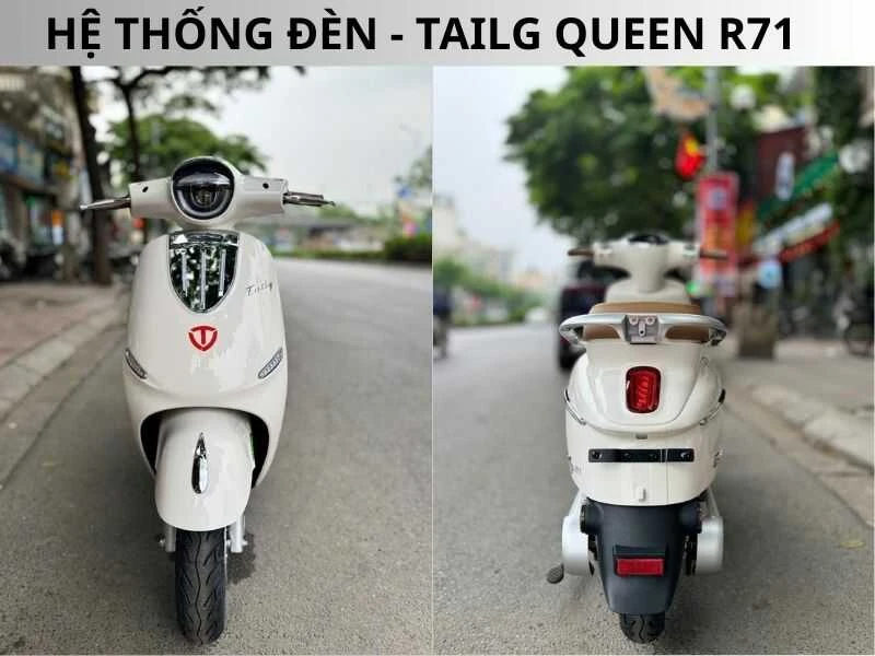 Xe Máy Điện Tailg Queen R71 - 6 Bình 23Ah 100Km/1 Lần Sạc - Xe điện Vivu