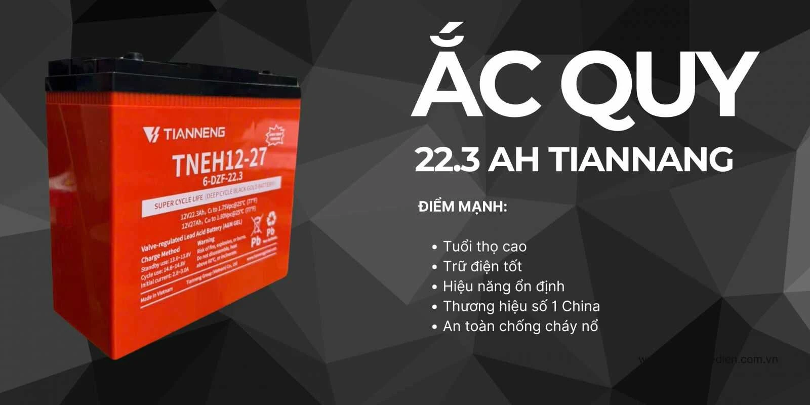 Bộ 5 Ắc Quy TAILG 23Ah Thay Tại Nhà Miễn Phí 100% - Xe điện Vivu