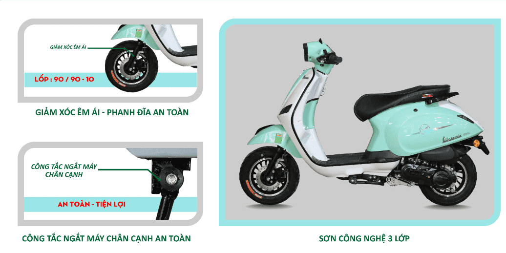 Xe Ga 50cc AT88 Pro Victoria Đời Mới - Xe điện Vivu