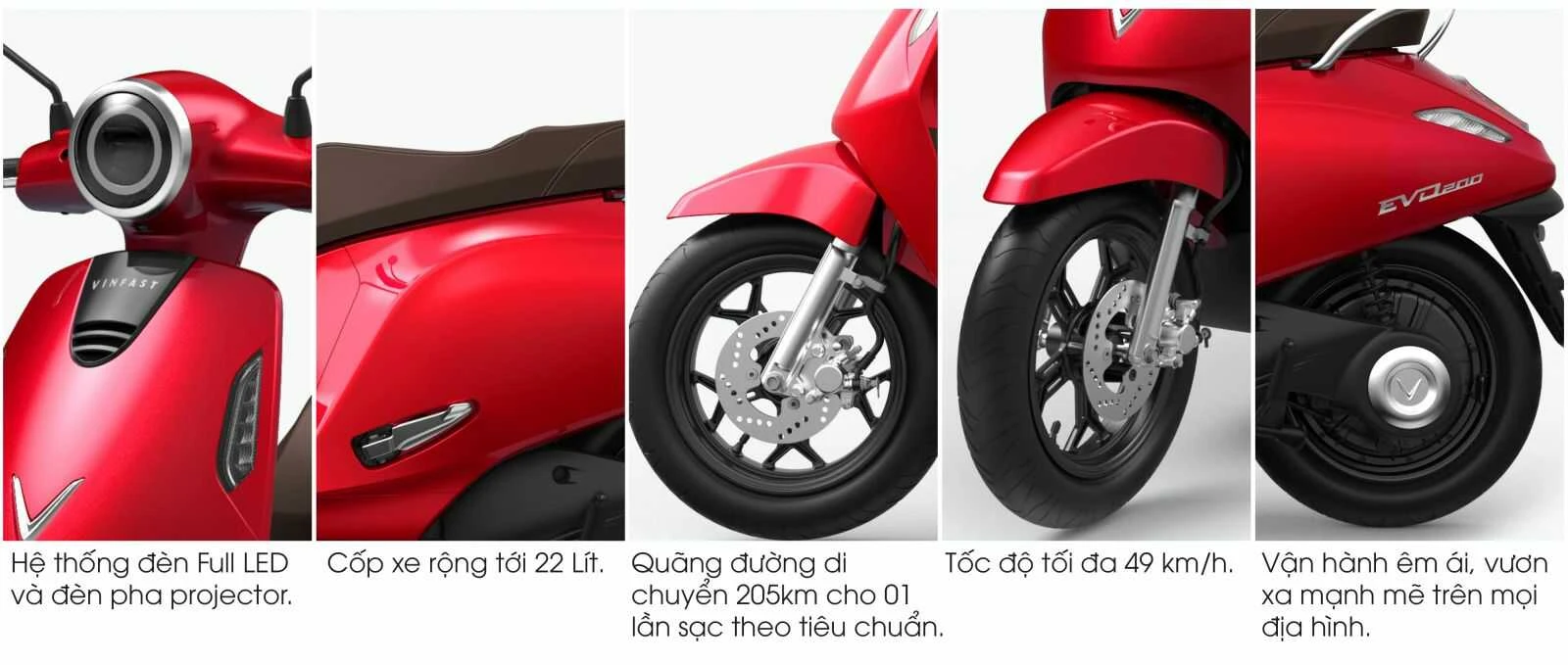 Xe Máy Điện VinFast Evo 200 Lite Kèm Pin - Xe điện Vivu