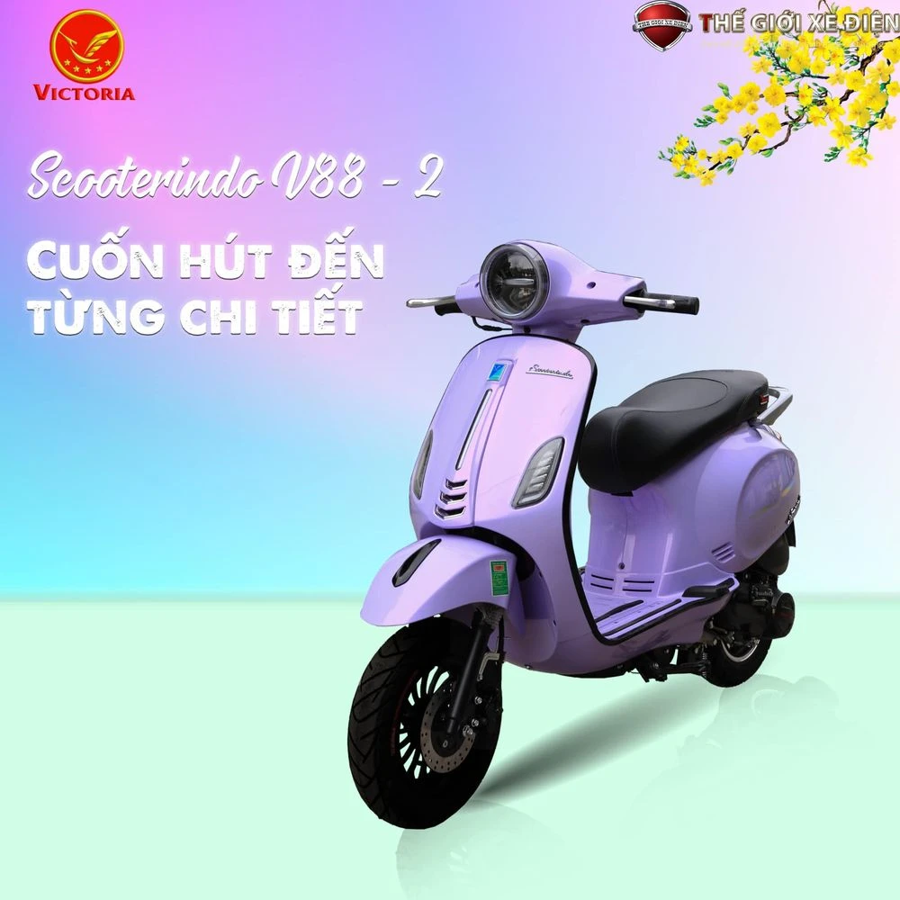 Xe ga 50cc Scooter Victoria Đèn Tròn - Xe điện Vivu