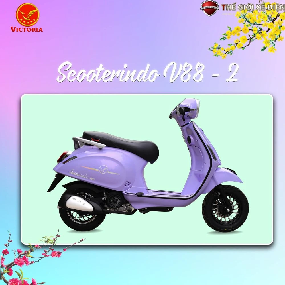 Xe ga 50cc Scooter Victoria Đèn Tròn - Xe điện Vivu
