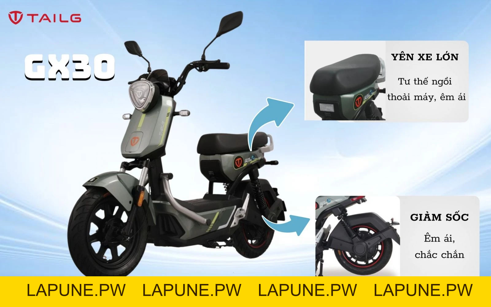 Xe Đạp Điện Tailg GX30 Xbull Chính Hãng (Đầy Đủ Giấy Tờ) - Xe điện Vivu