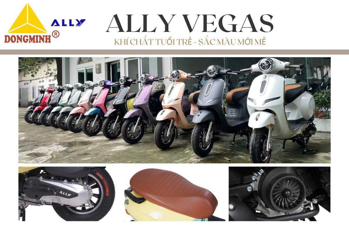 Xe Ga 50cc Ally Vegas Thế Hệ Mới - Xe điện Vivu