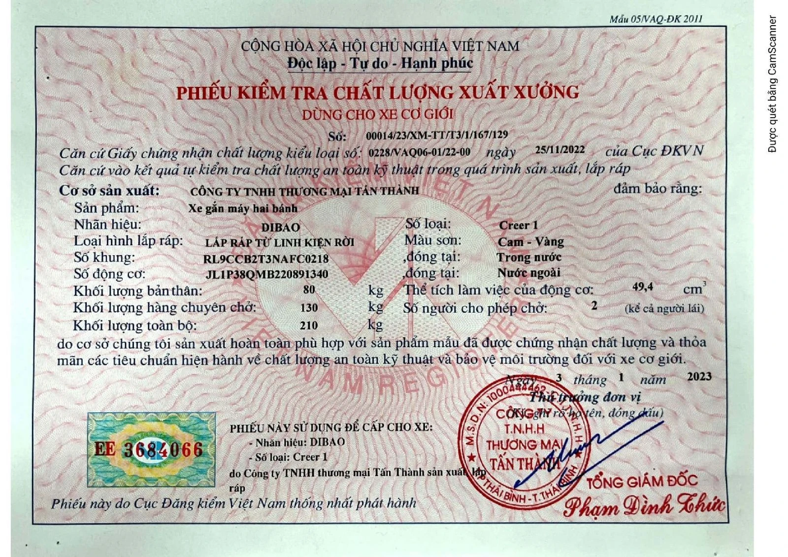 Xe Ga 50cc Dibao Creer Phanh Đĩa Chất Lượng Cao - Xe điện Vivu