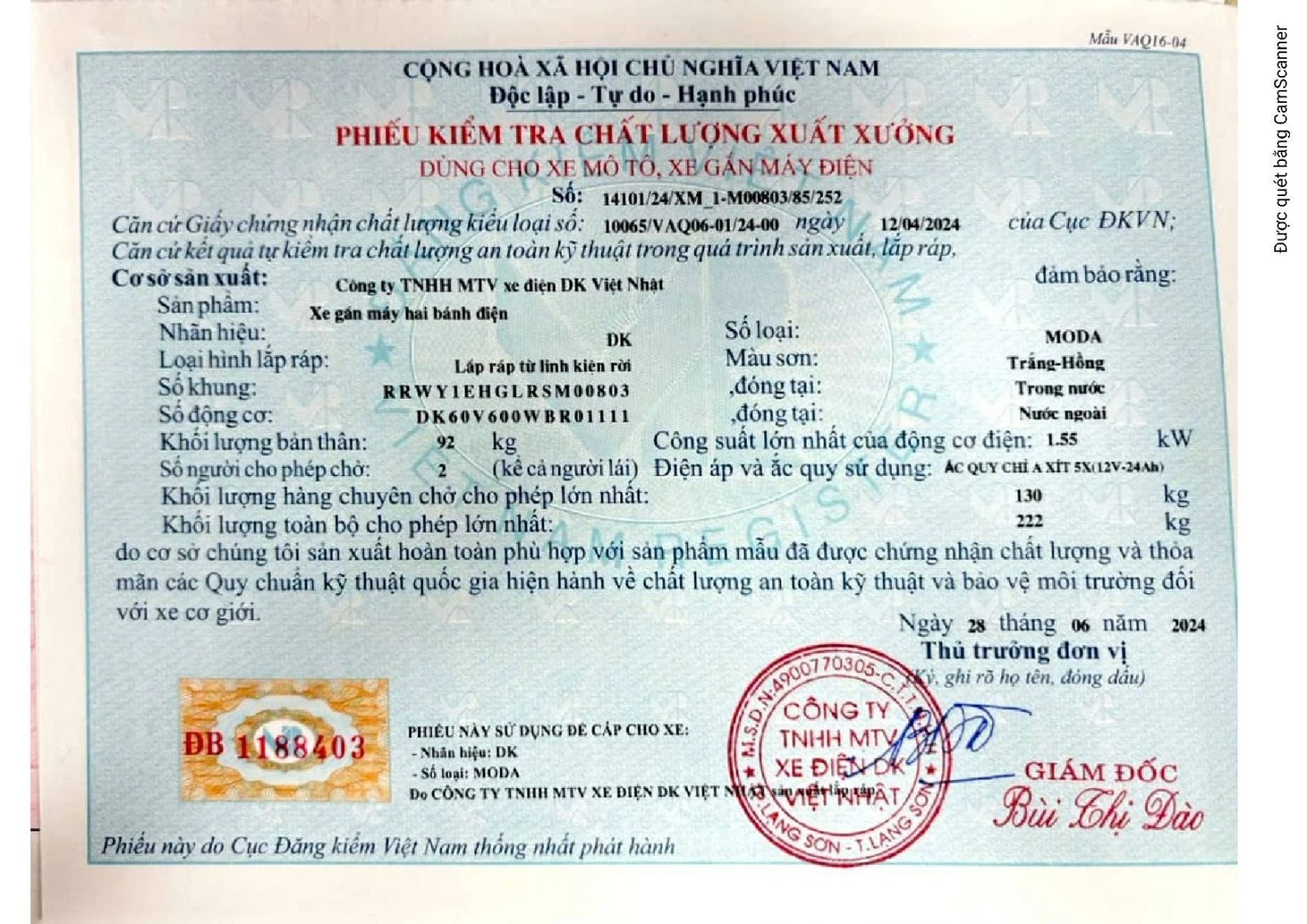 Xe Máy Điện DK Lyva Moda (Chạy: 90km/ lần sạc) - Xe điện Vivu
