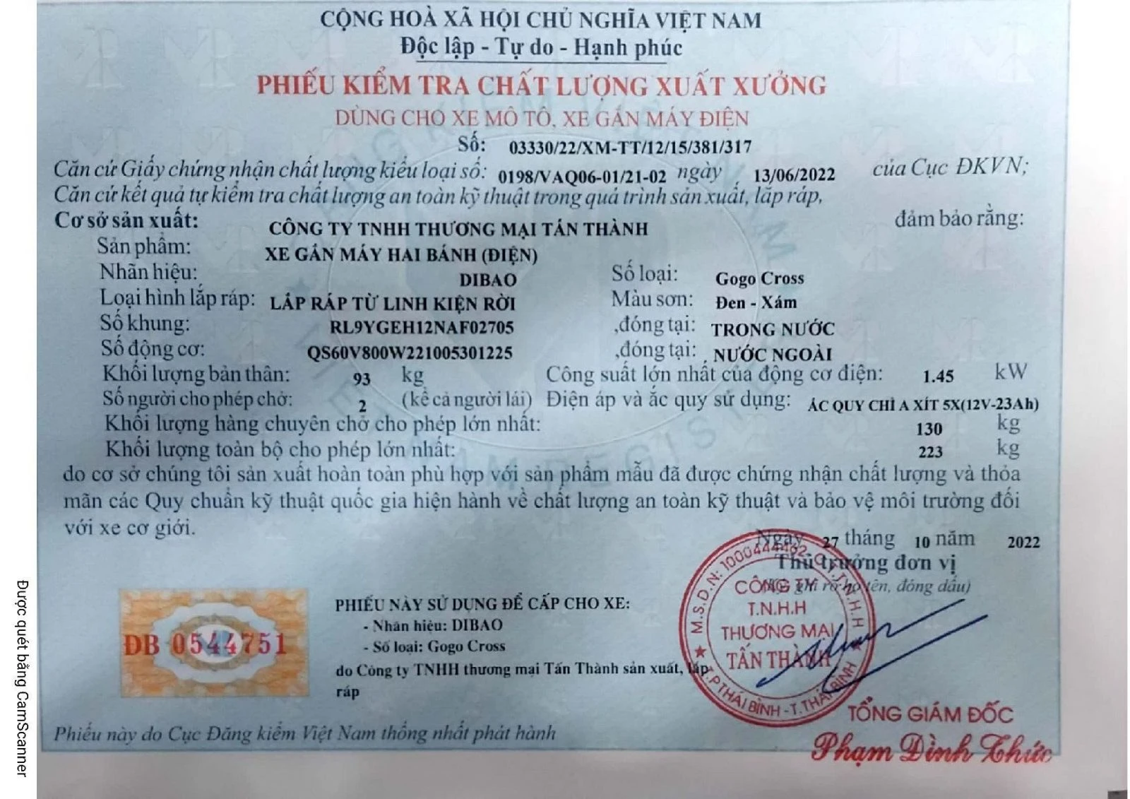 Xe Máy Điện Dibao Gogo Cross - Xe điện Vivu