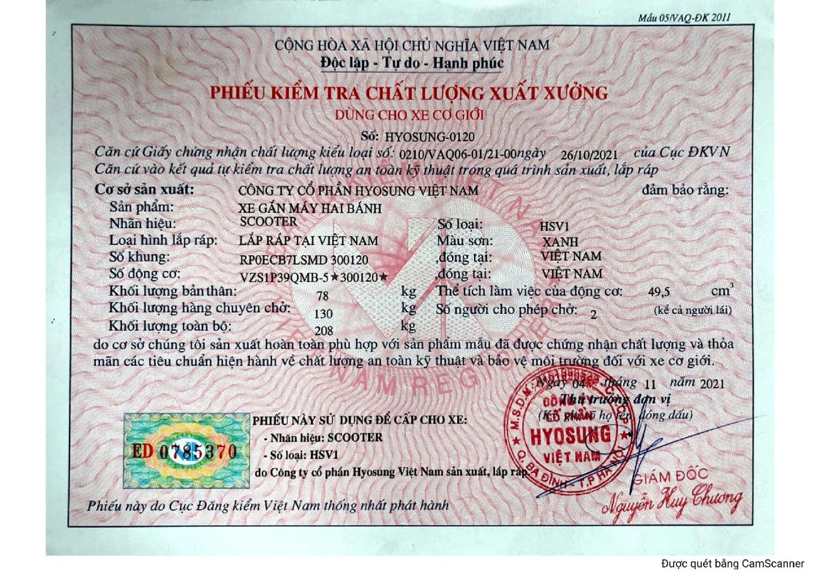 Xe Ga 50cc Today HSV1 Hyosung Chất Lượng Cao - Xe điện Vivu
