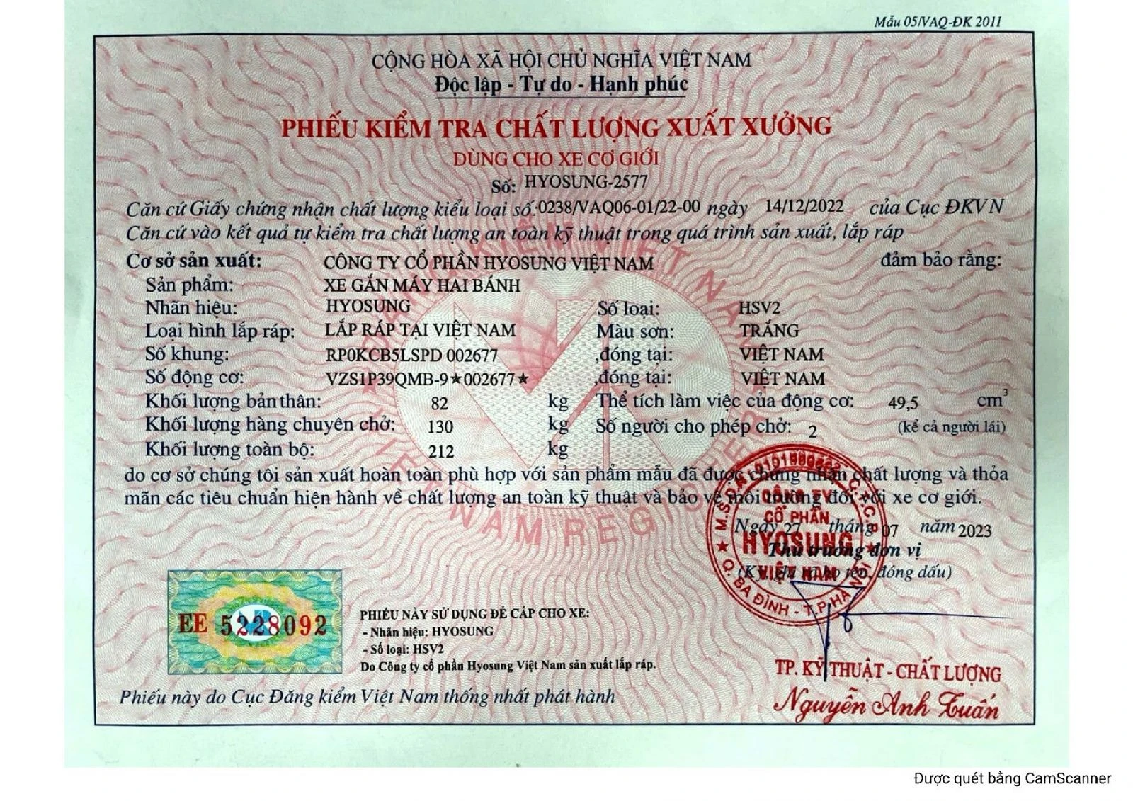 Xe Ga 50cc Giorno HSV2 A Hyosung Chất Lượng Cao - Xe điện Vivu