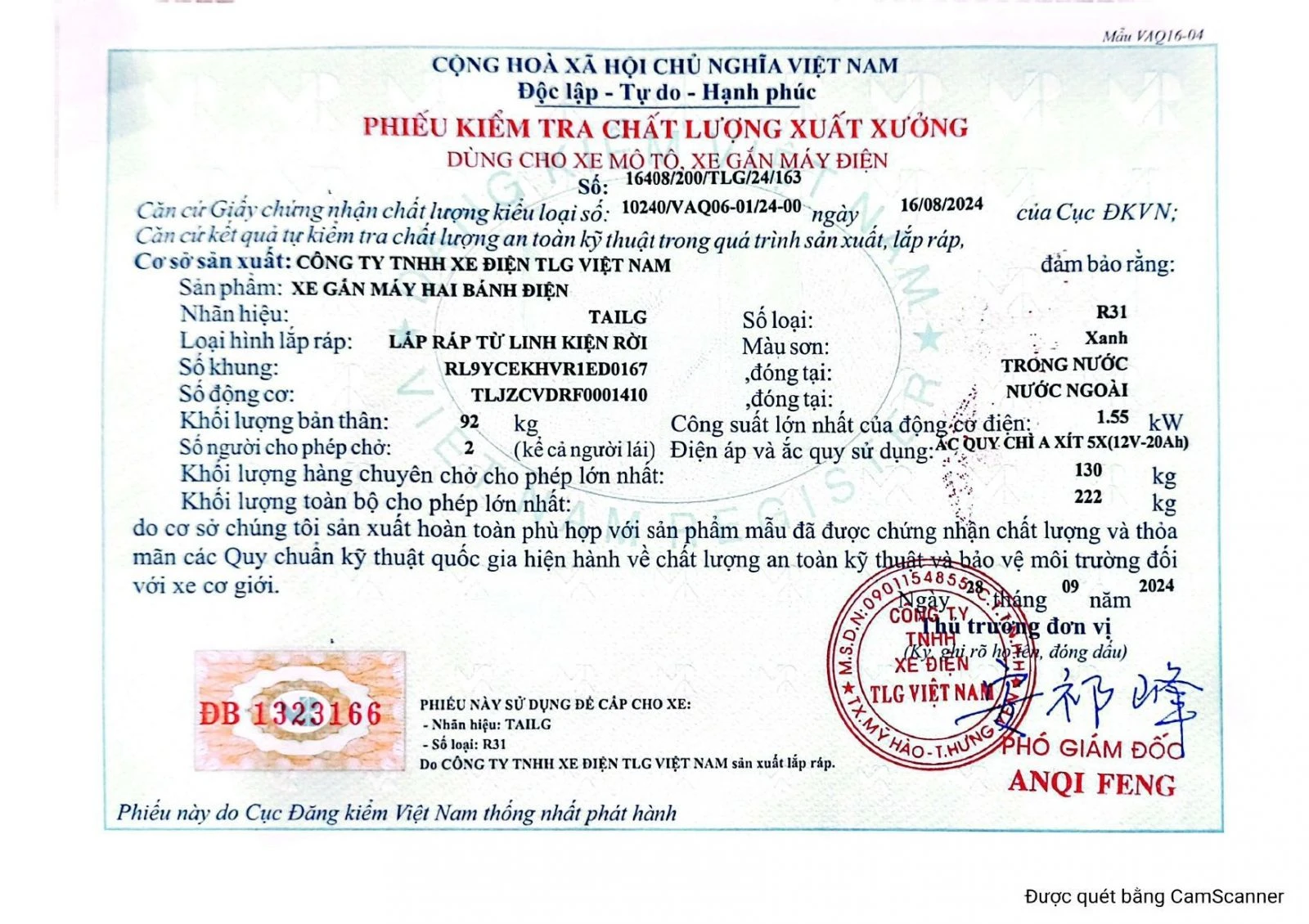 Xe Máy Điện Tailg Gogo R31 80Km/1 Lần Sạc - Xe điện Vivu