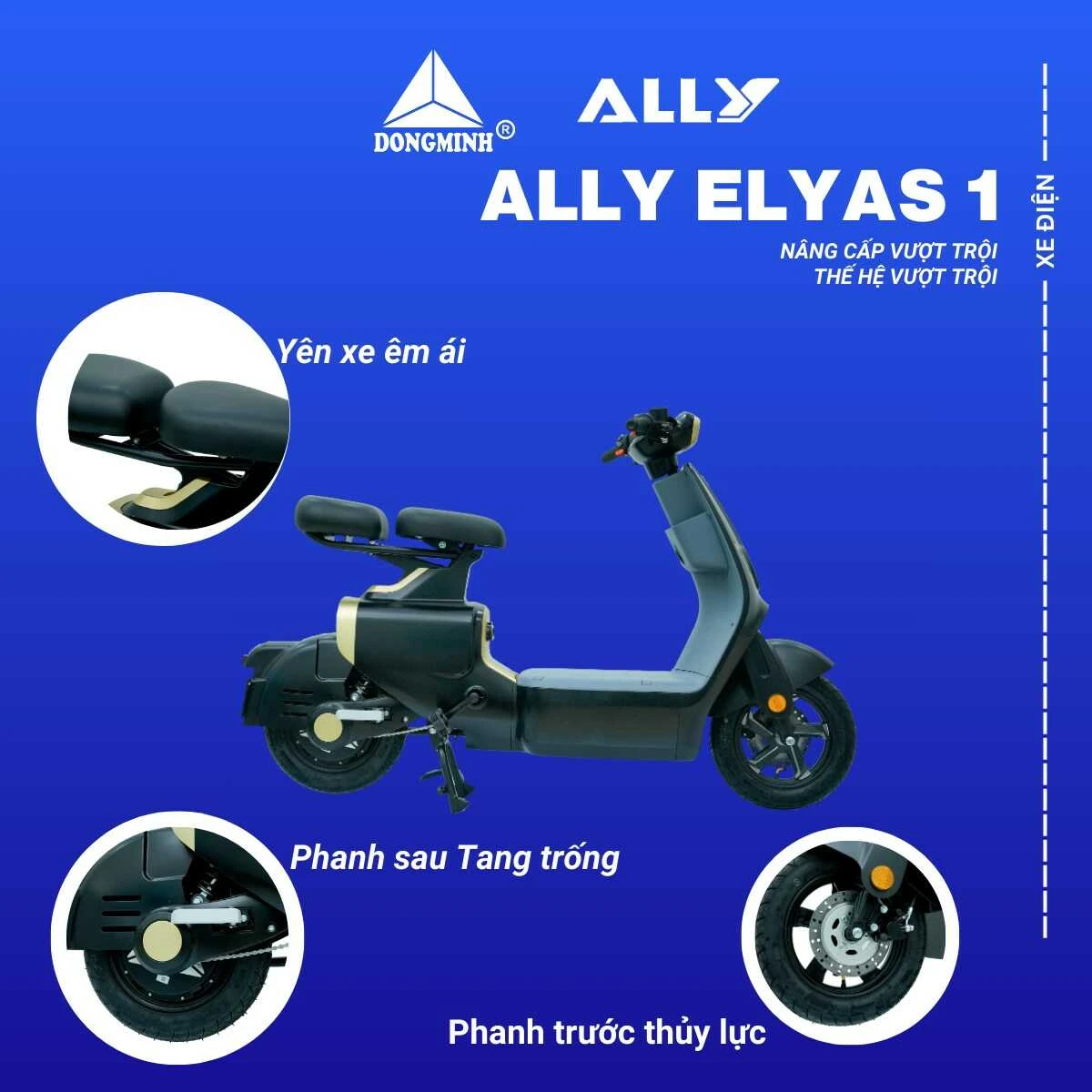 Xe Đạp Điện VC Ally Elyas S1 (Đầy Đủ Giấy Tờ) - Xe điện Vivu