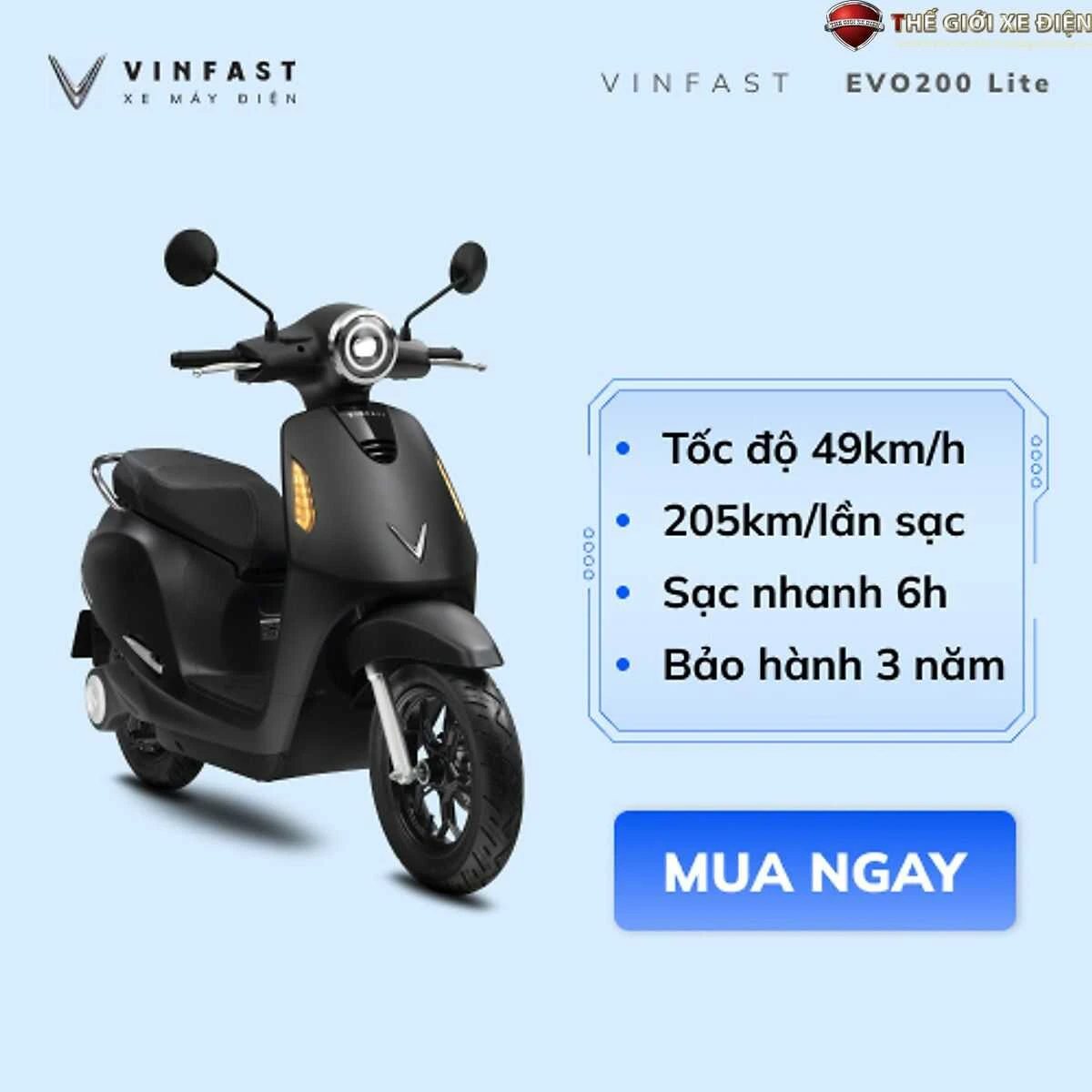Xe Máy Điện VinFast Evo 200 Lite Kèm Pin - Xe điện Vivu