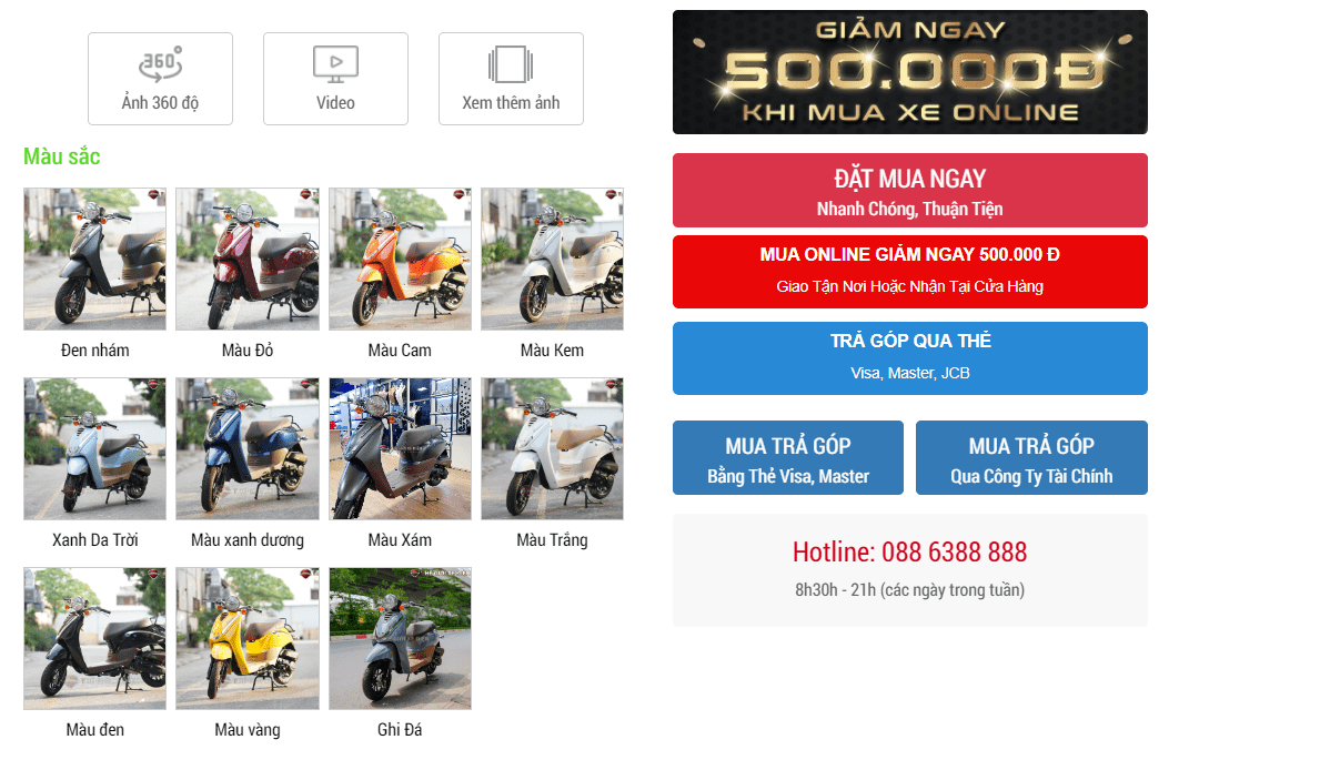 Xe Ga 50cc Today HSV1 Hyosung Chất Lượng Cao - Xe điện Vivu