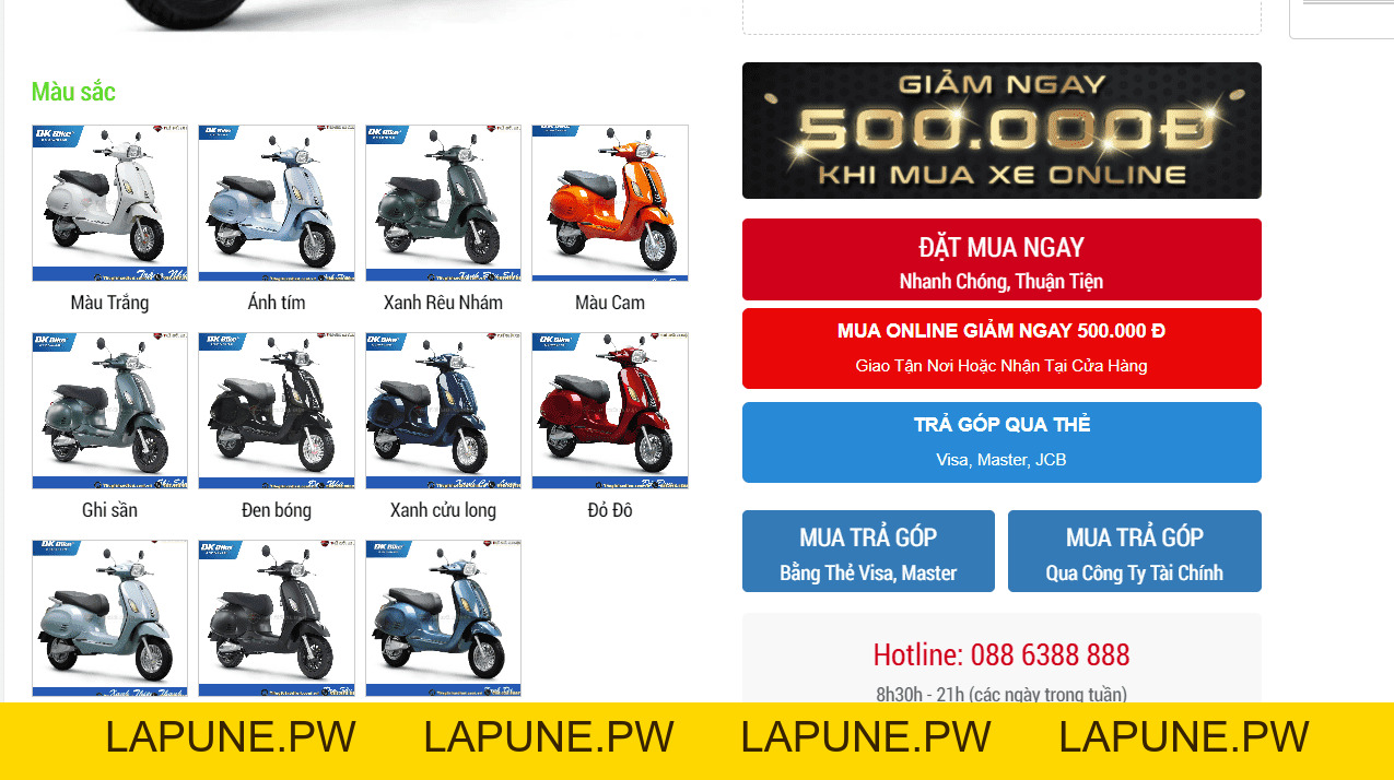 Xe Máy Điện DK Roma Lite Đèn Vuông Mới Nhất - Xe điện Vivu