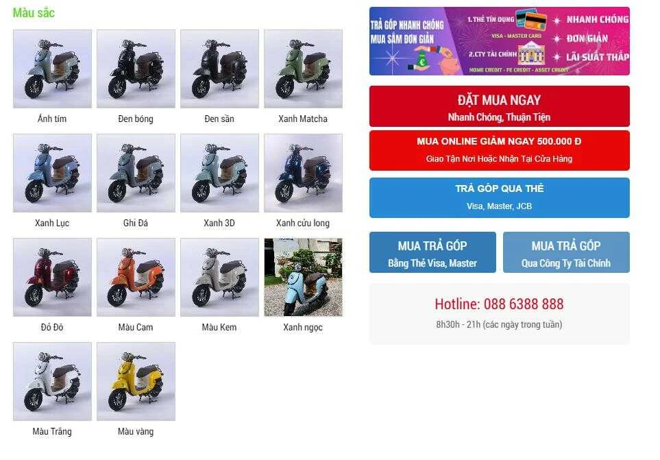 Xe Ga 50cc Giorno HSV2 A Hyosung Chất Lượng Cao - Xe điện Vivu