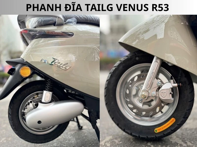 Xe Máy Điện Tailg Venus R53 6 Ắc Quy 23A 100km/1 Lần Sạc - Xe điện Vivu
