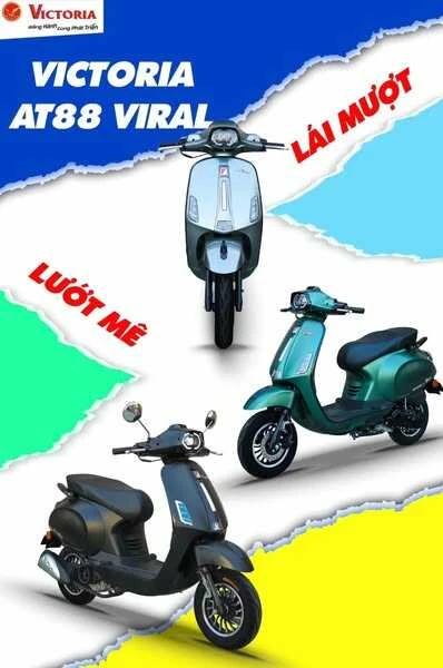 Xe Ga 50cc Victoria AT88 Viral Đời Mới - Xe điện Vivu