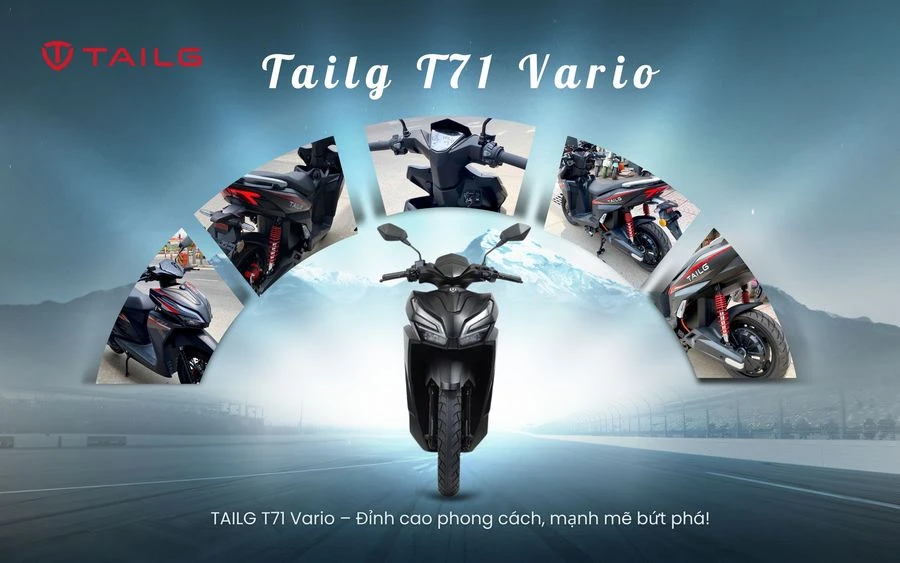 Xe Máy Điện Tailg T71 Vario 8 Acquy 23A 150km/1 lần sạc - Xe điện Vivu