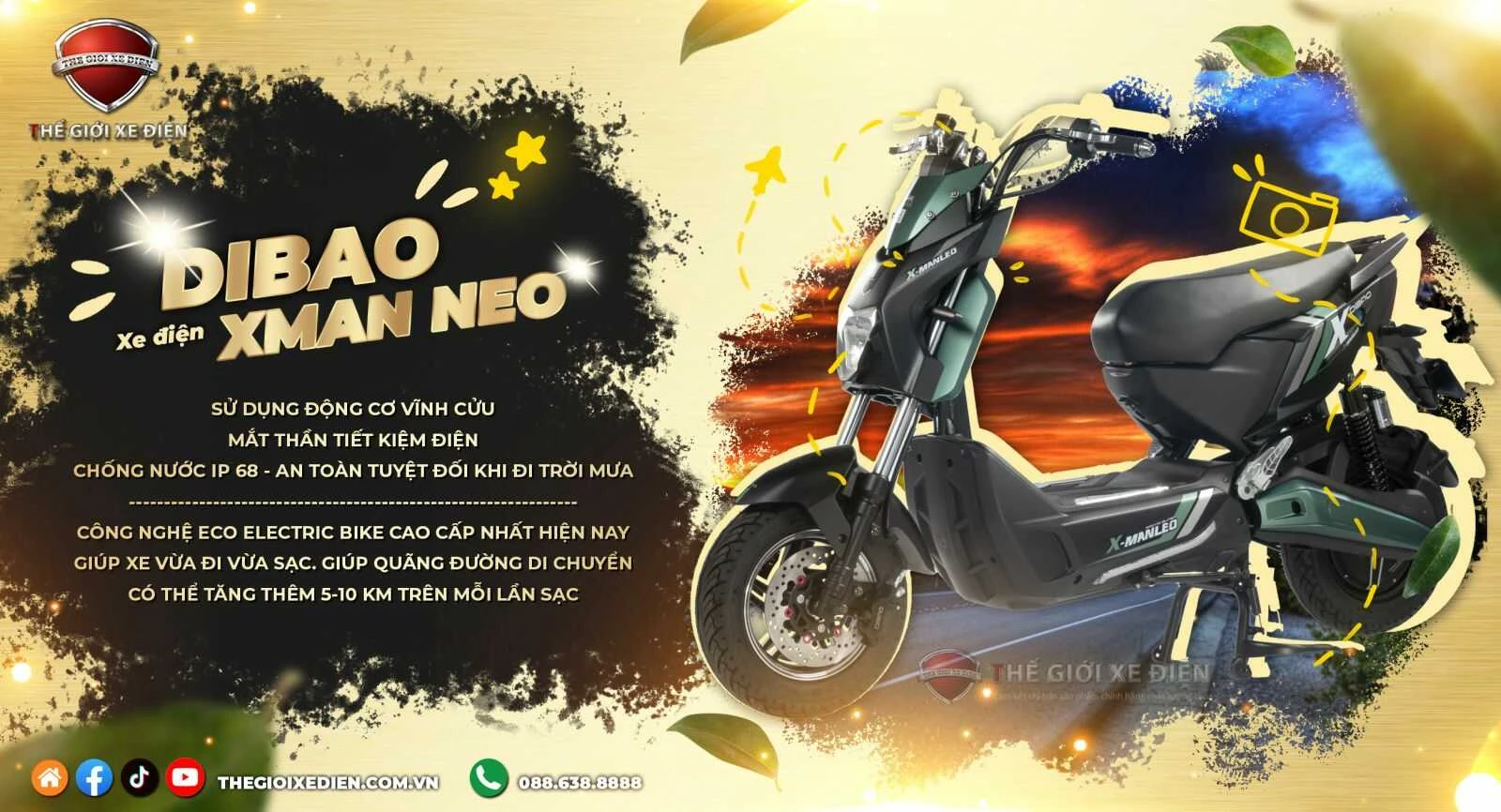 Xe Máy Điện Dibao Xman Neo - Xe điện Vivu